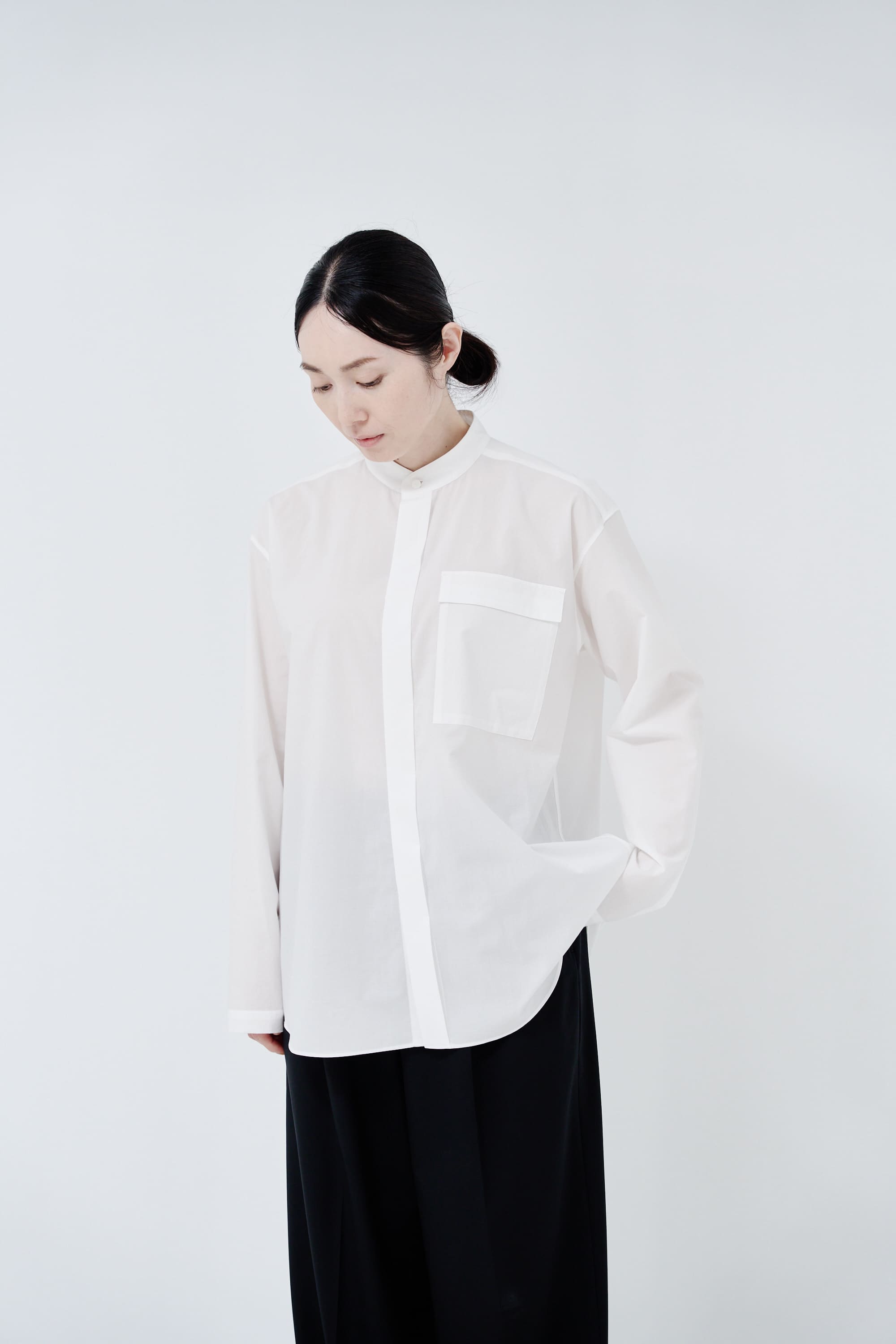 Omi-sarashi cotton shirt_White
