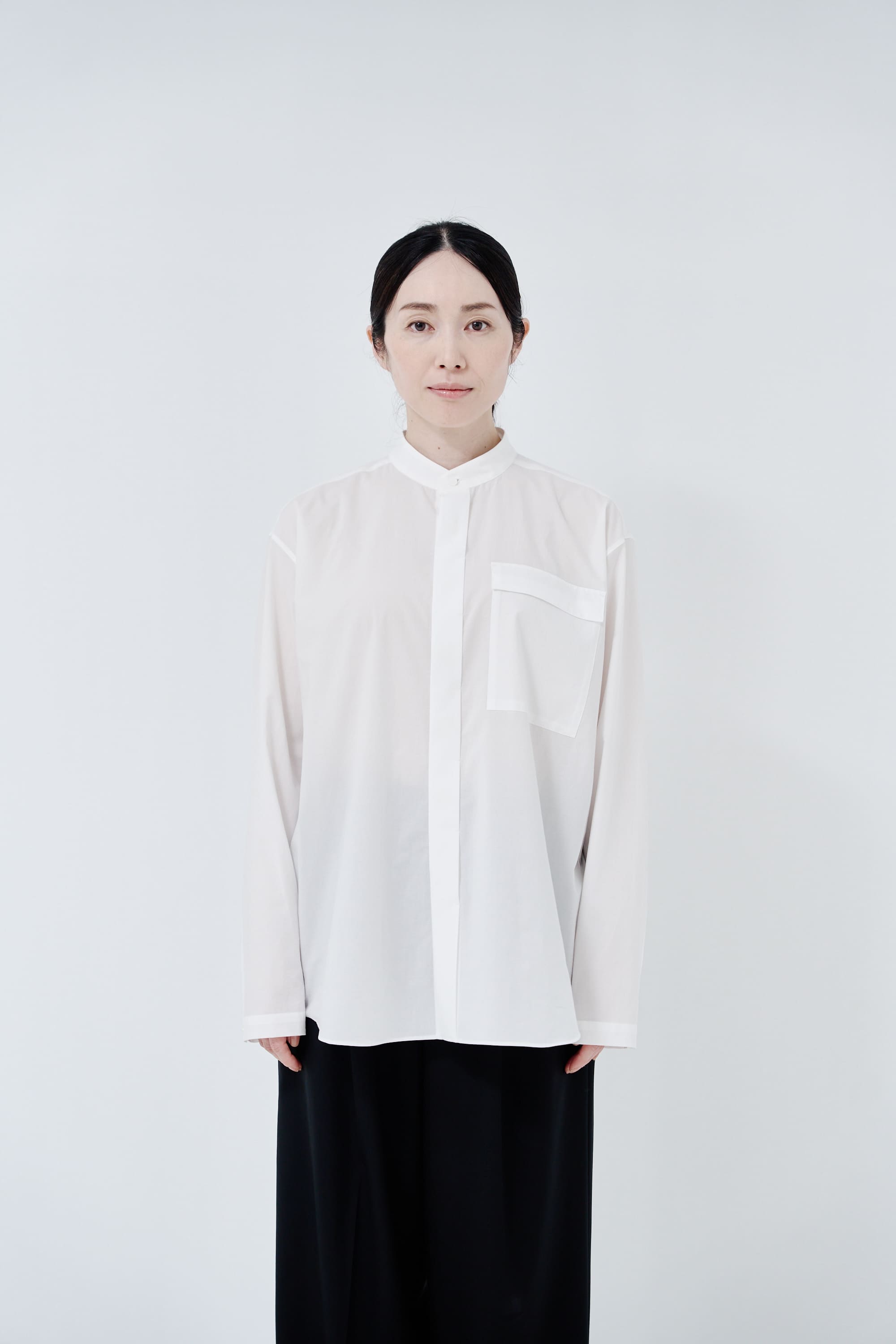 Omi-sarashi cotton shirt_White