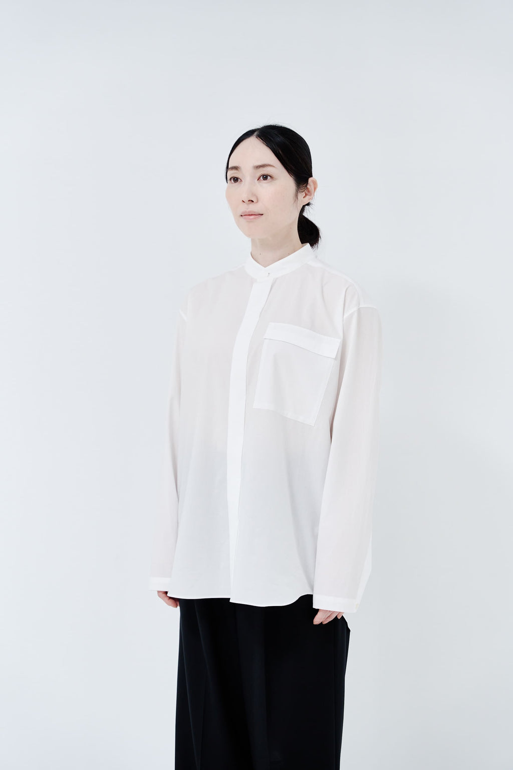 Omi-sarashi cotton shirt_White