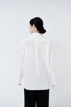 Omi-sarashi cotton shirt_White