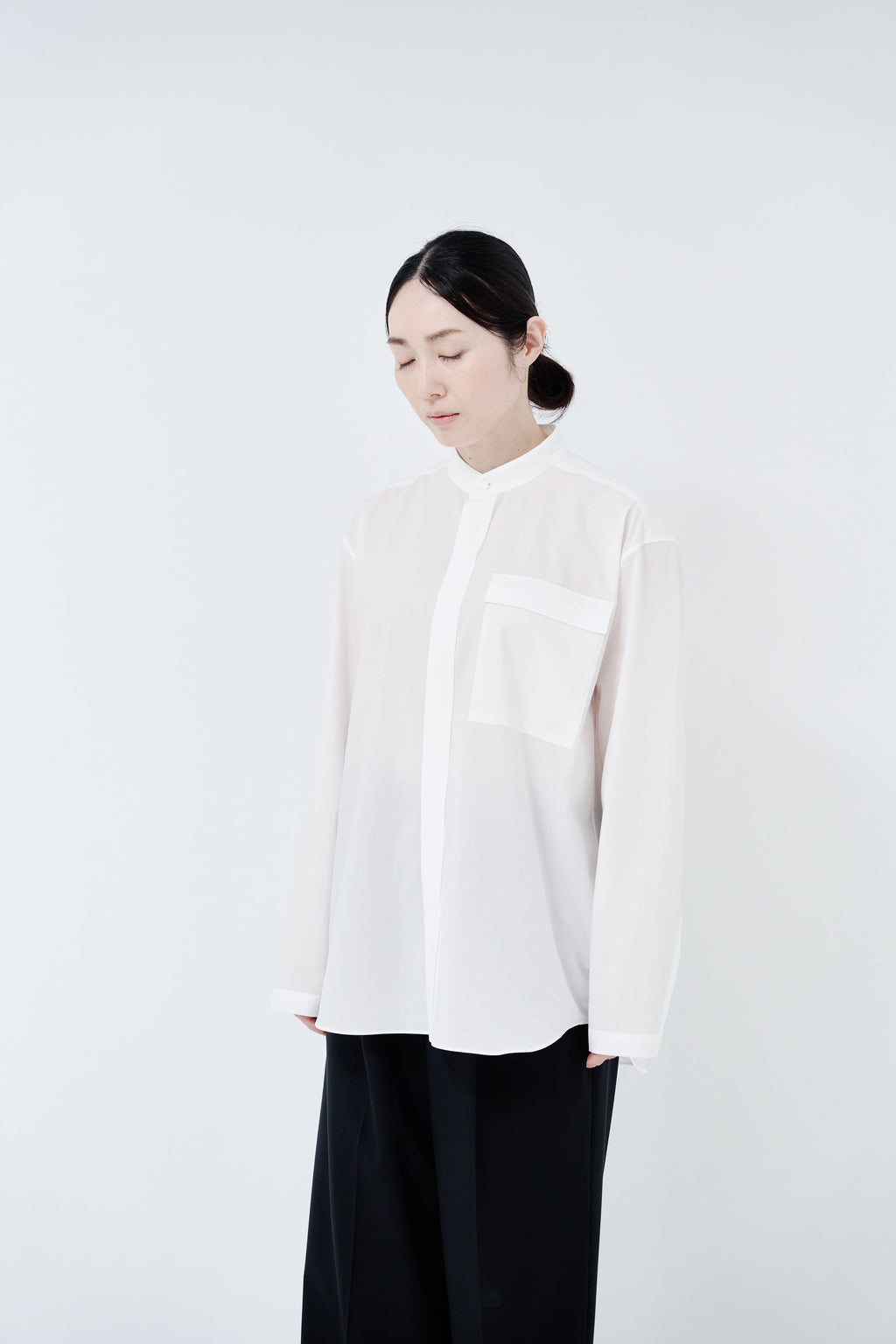 Omi-sarashi cotton shirt_White