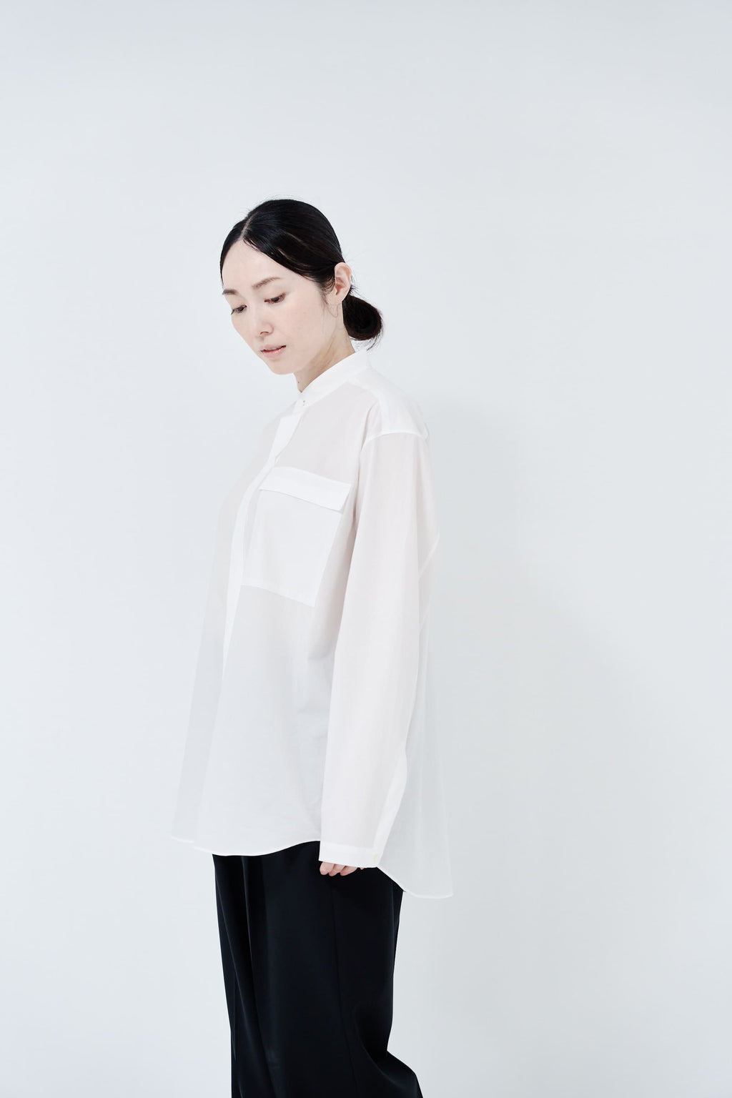 Omi-sarashi cotton shirt_White
