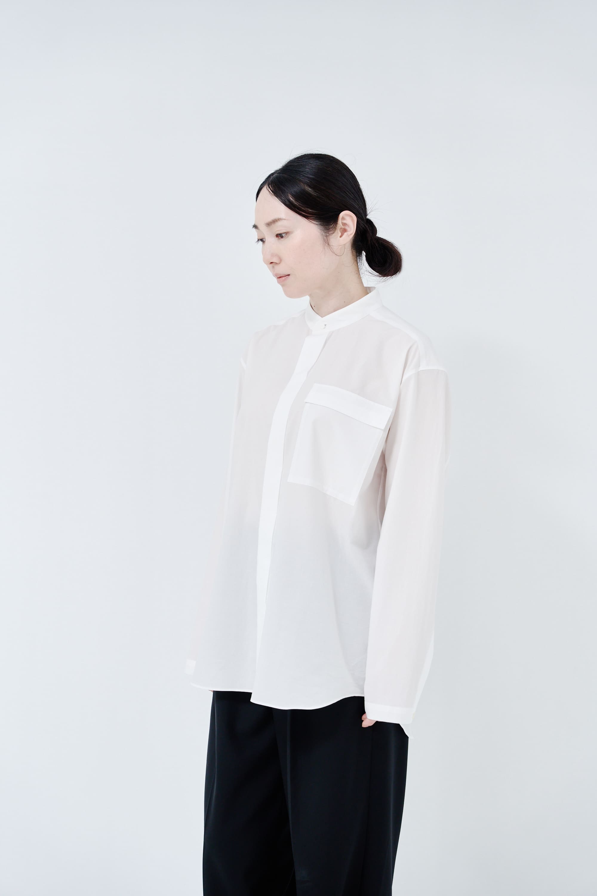 Omi-sarashi cotton shirt_White