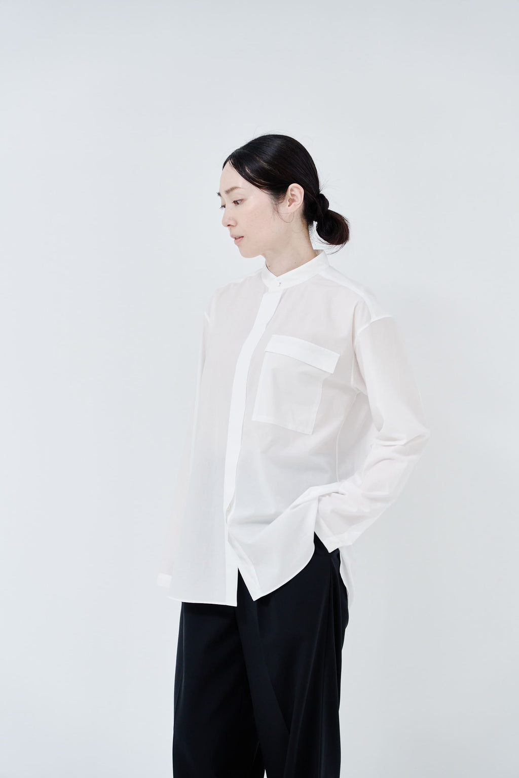 Omi-sarashi cotton shirt_White