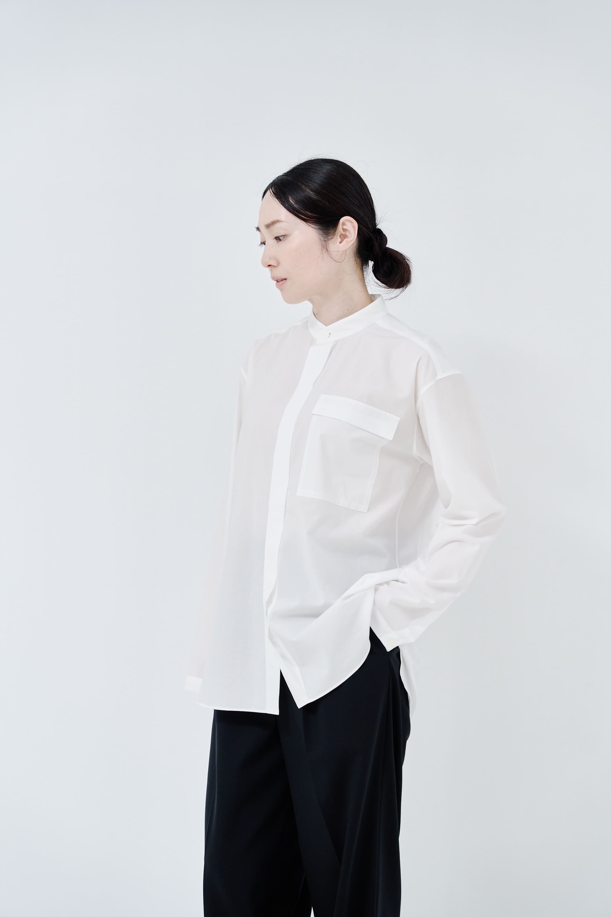 Omi-sarashi cotton shirt_White