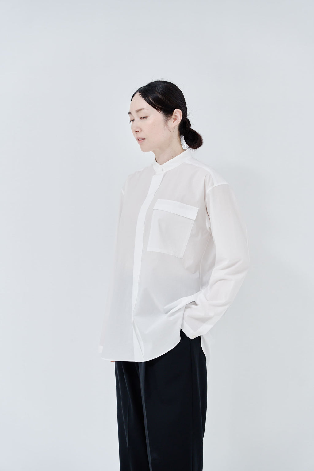 Omi-sarashi cotton shirt_White