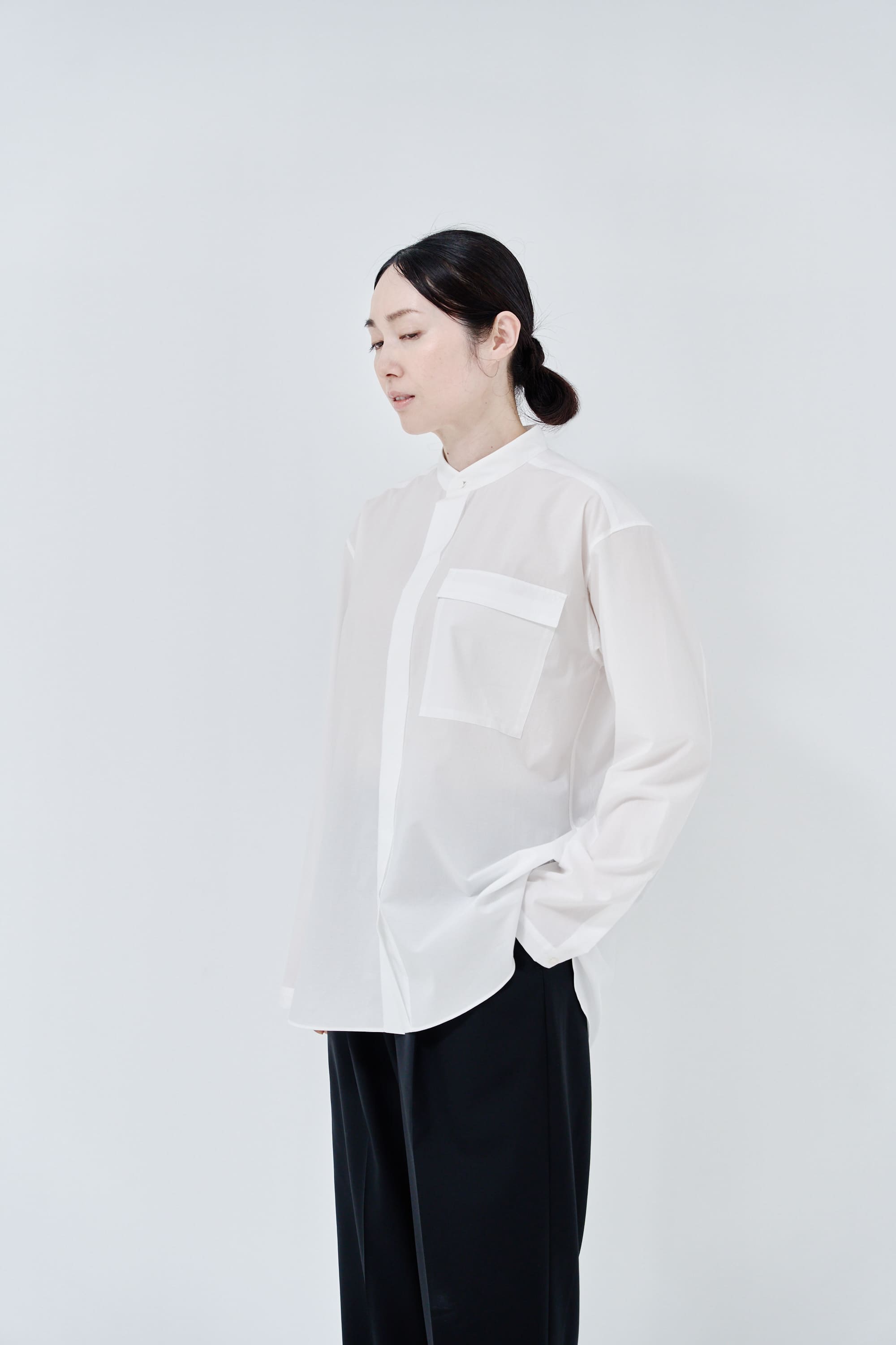 Omi-sarashi cotton shirt_White