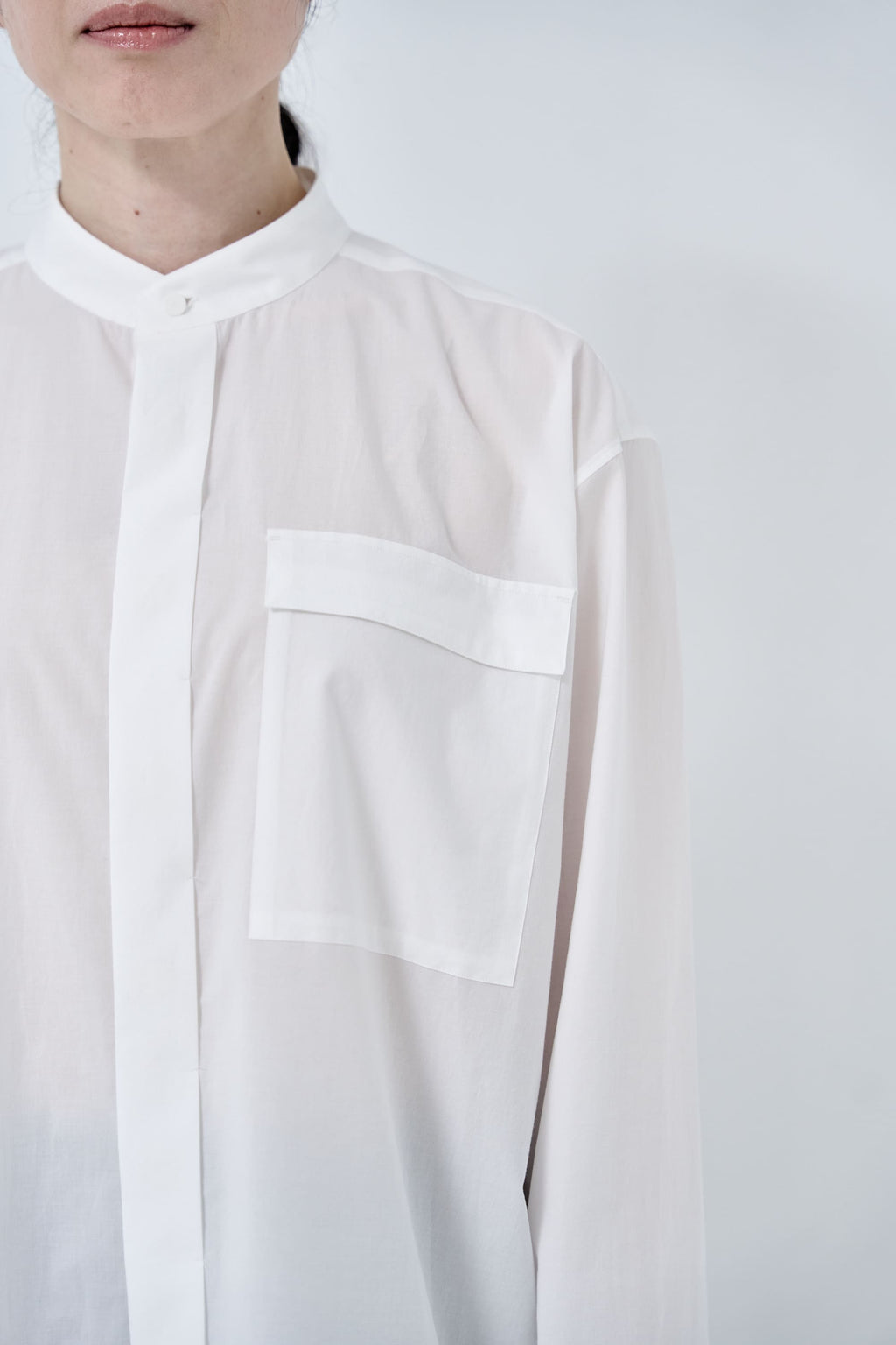Omi-sarashi cotton shirt_White