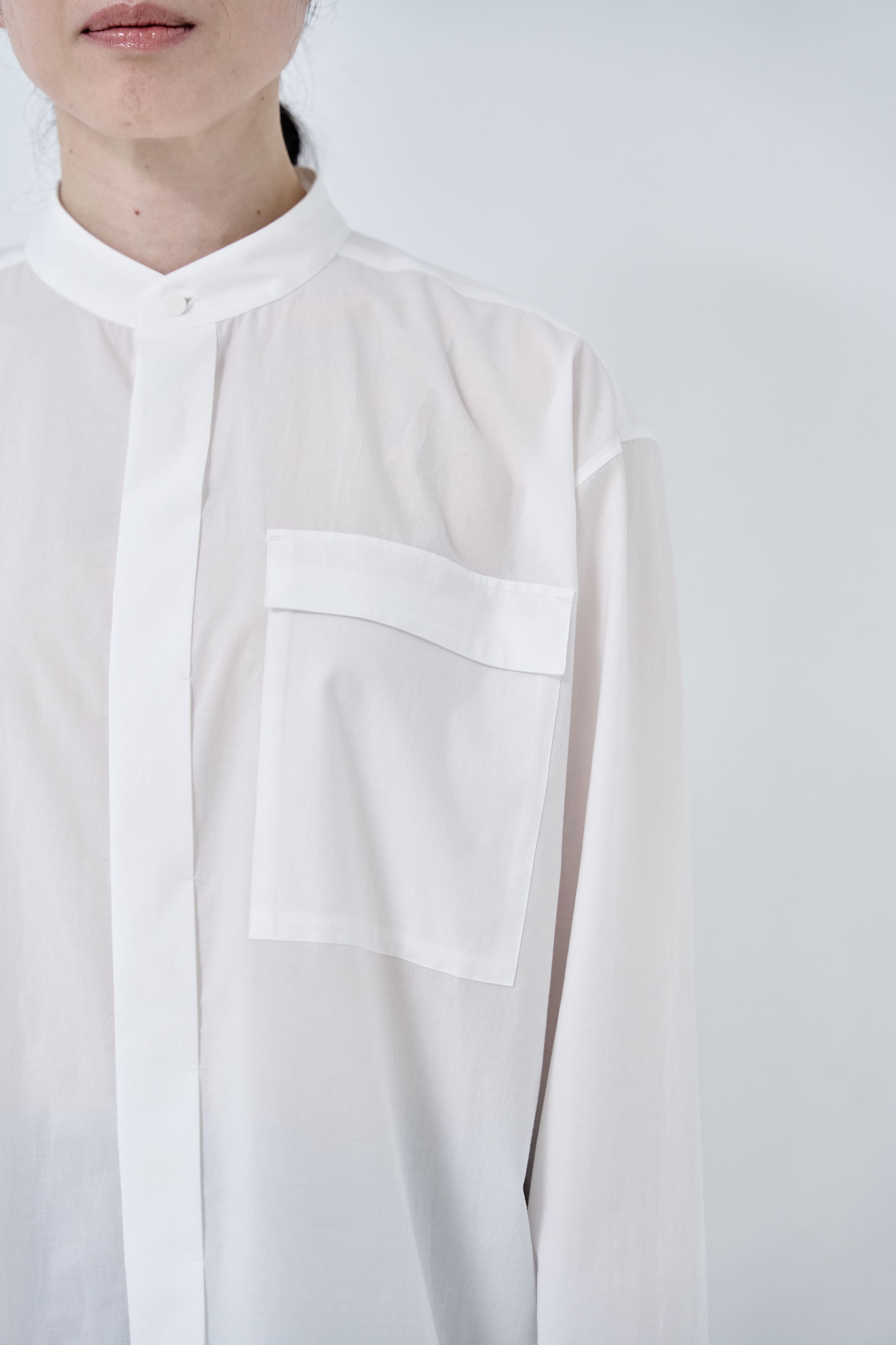 Omi-sarashi cotton shirt_White