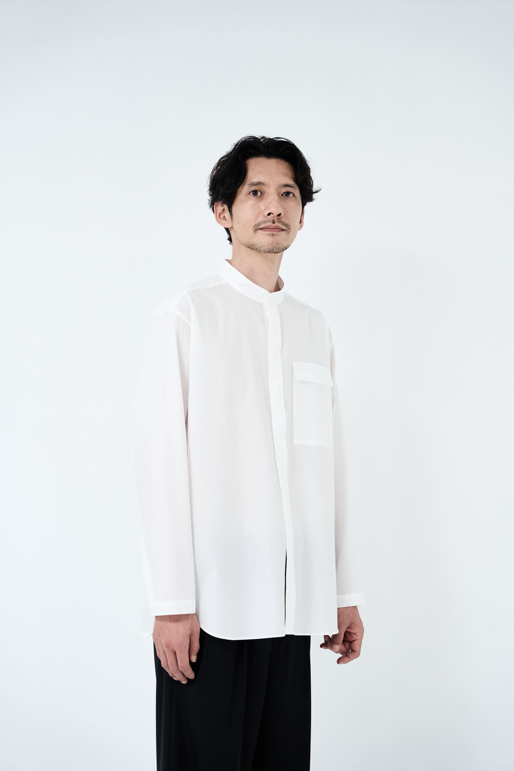 Omi-sarashi cotton shirt_White