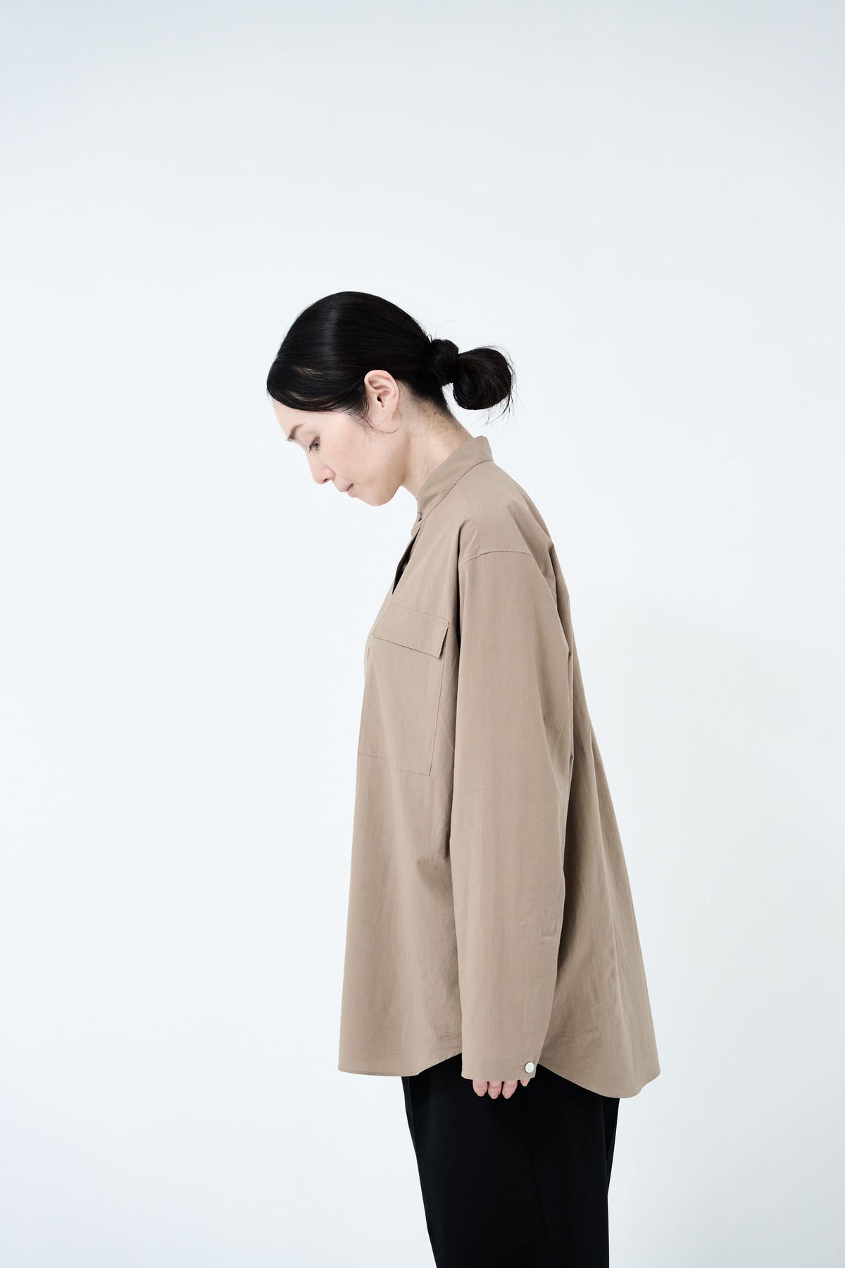 Omi-sarashi cotton shirt_Grage