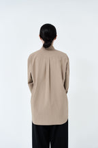 Omi-sarashi cotton shirt_Grage