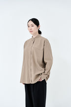 Omi-sarashi cotton shirt_Grage