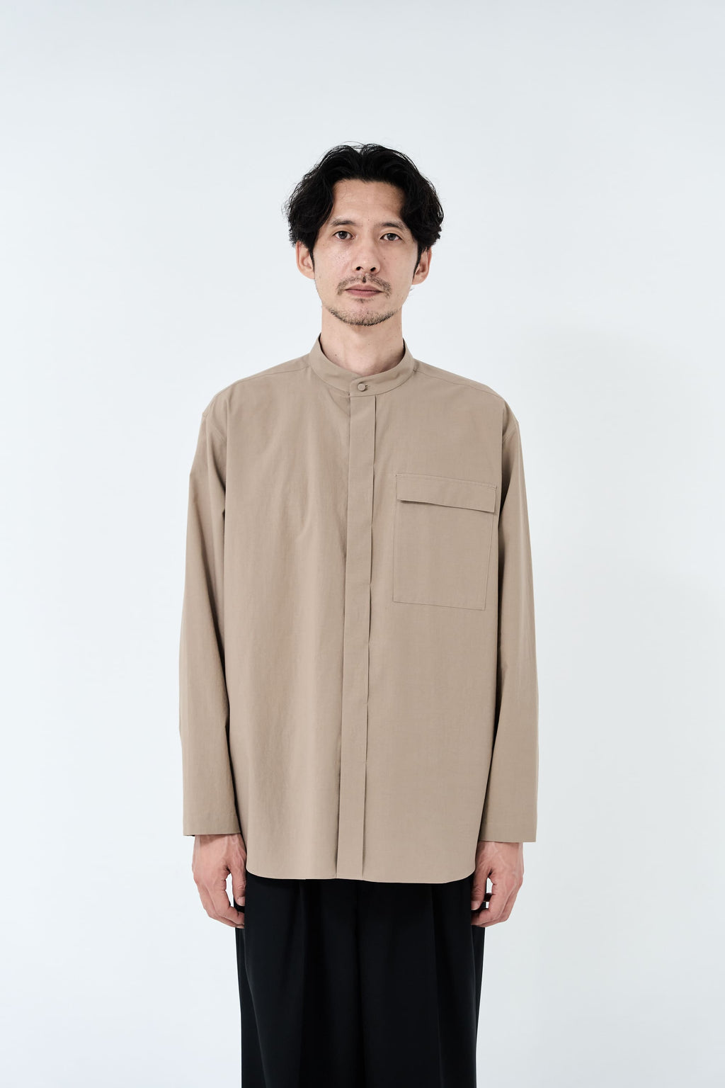 Omi-sarashi cotton shirt_Grage