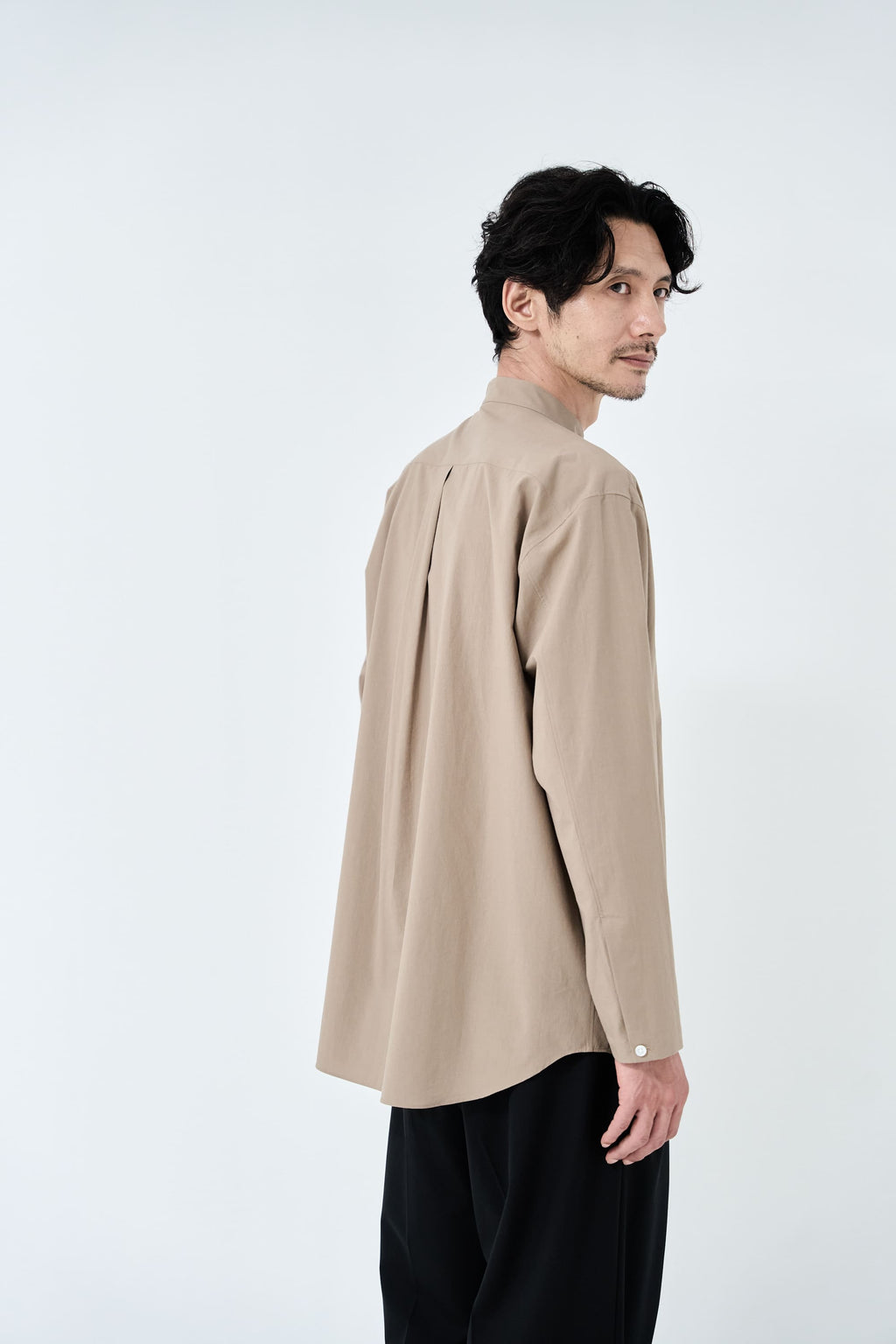 Omi-sarashi cotton shirt_Grage