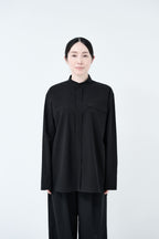 Omi-sarashi cotton shirt_Black