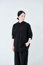 Omi-sarashi cotton shirt_Black