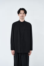 Omi-sarashi cotton shirt_Black