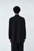 Omi-sarashi cotton shirt_Black