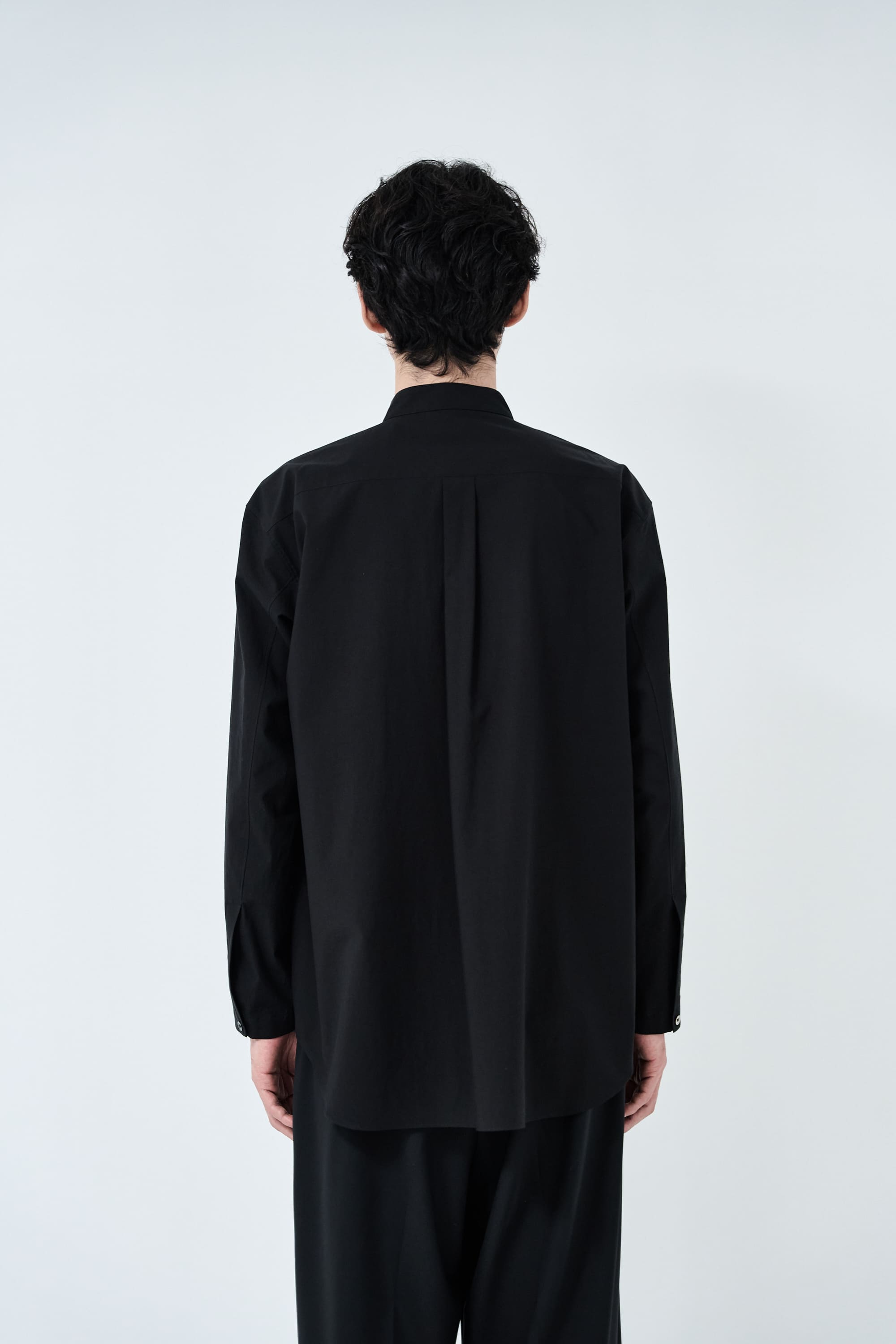 Omi-sarashi cotton shirt_Black