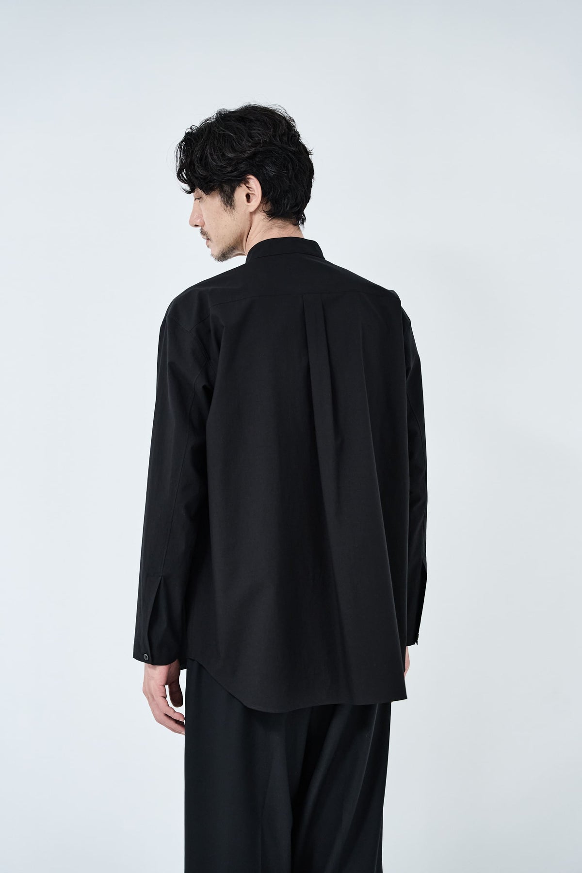 Omi-sarashi cotton shirt_Black