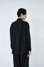 Omi-sarashi cotton shirt_Black