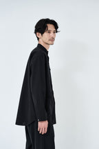 Omi-sarashi cotton shirt_Black