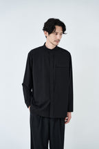 Omi-sarashi cotton shirt_Black