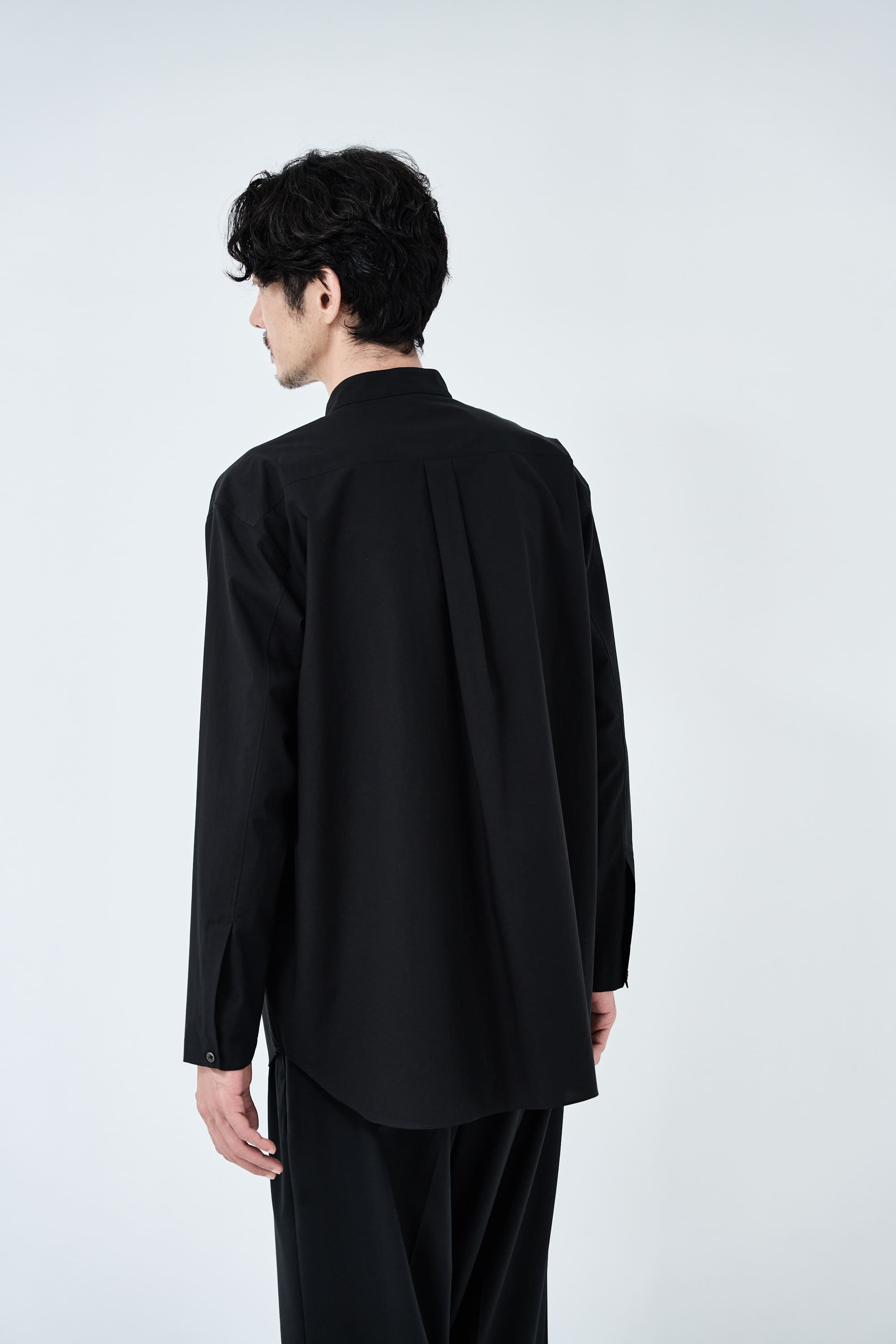 Omi-sarashi cotton shirt_Black