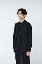 Cotton High-twist voile shirt_Black