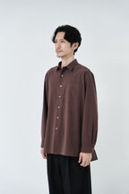 Cotton High-twist voile shirt_赤土色
