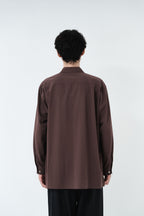 Cotton High-twist voile shirt_赤土色