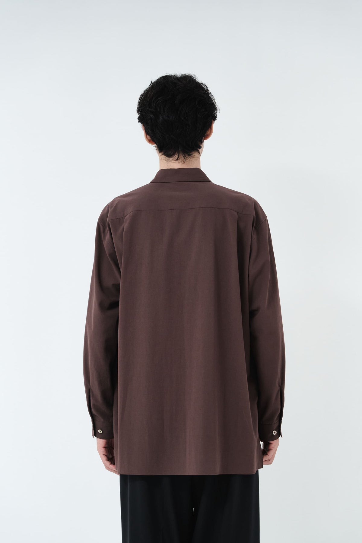 Cotton High-twist voile shirt_赤土色