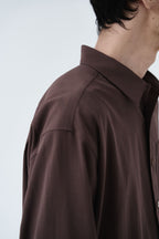 Cotton High-twist voile shirt_赤土色