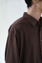 Cotton High-twist voile shirt_赤土色