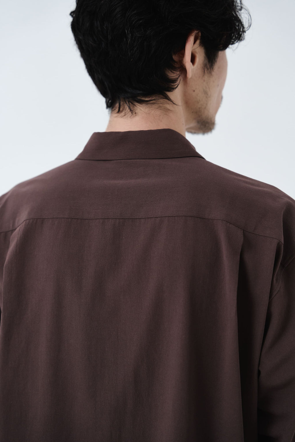 Cotton High-twist voile shirt_赤土色