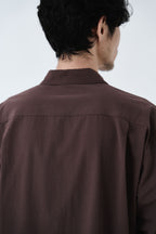 Cotton High-twist voile shirt_赤土色