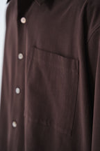 Cotton High-twist voile shirt_赤土色