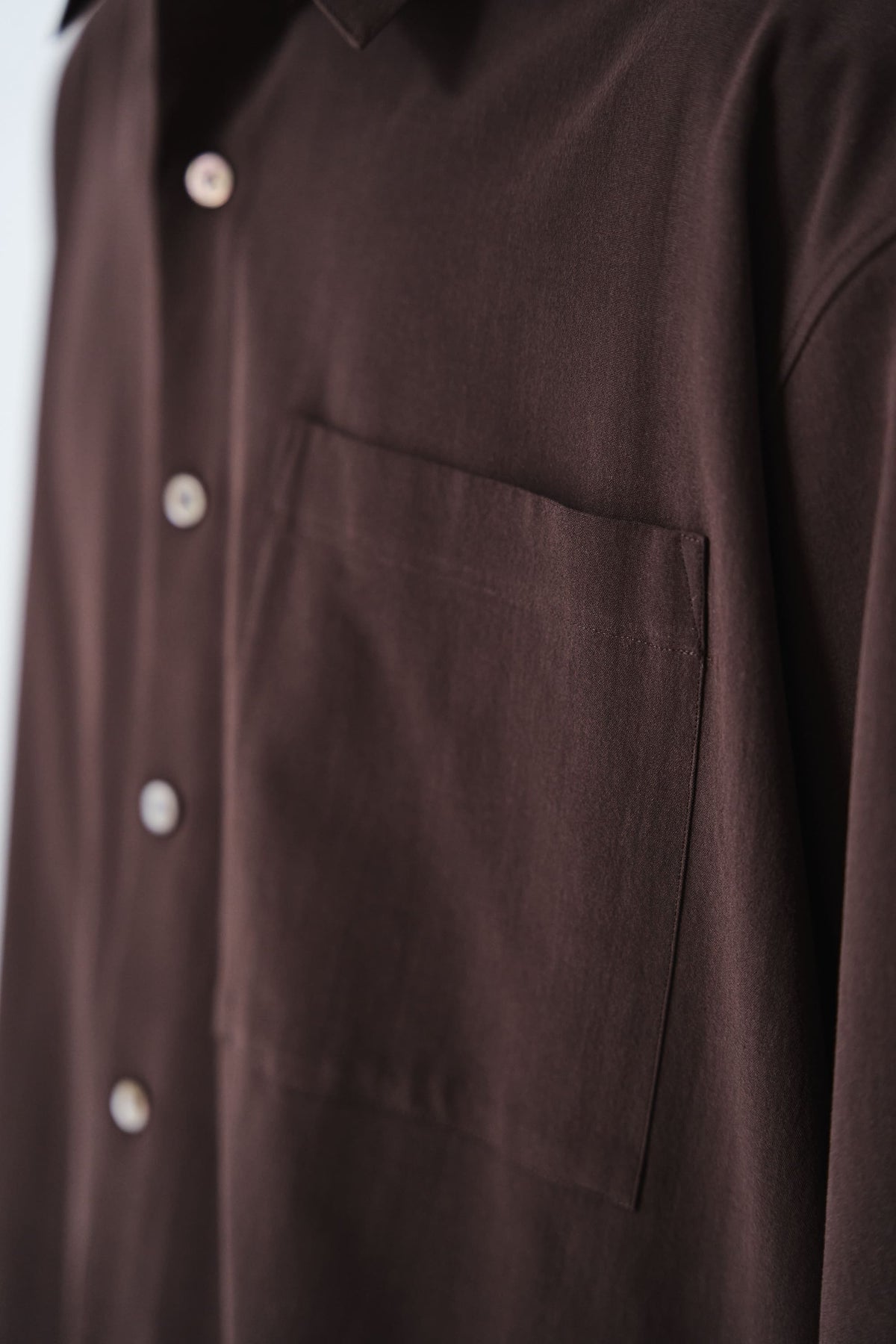 Cotton High-twist voile shirt_赤土色