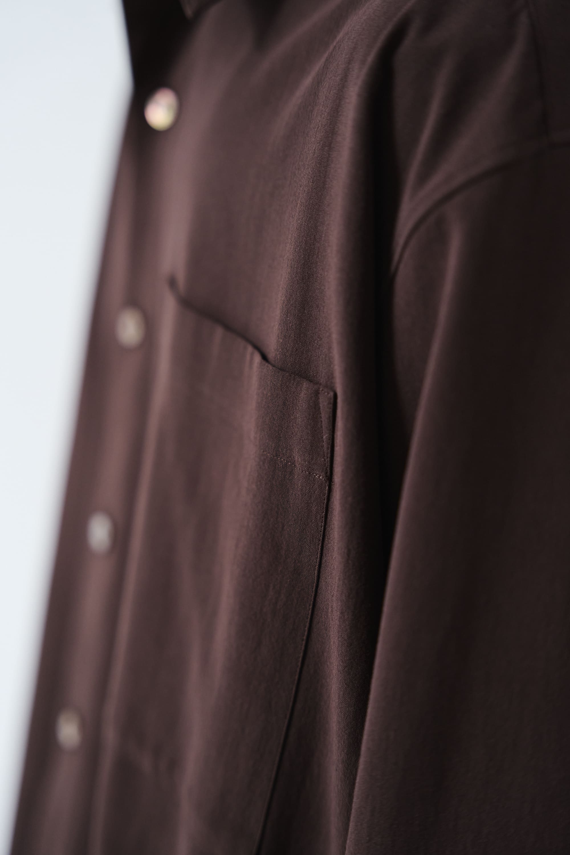 Cotton High-twist voile shirt_赤土色