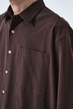 Cotton High-twist voile shirt_赤土色