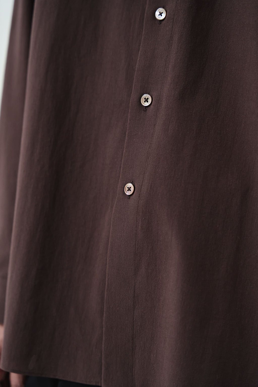 Cotton High-twist voile shirt_赤土色
